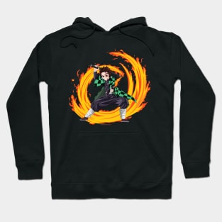 Flame Sword Boy Hoodie